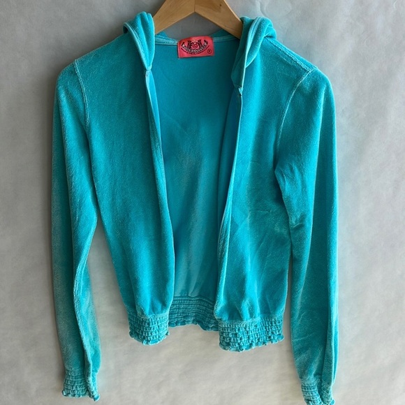 Juicy Couture Turquoise Terrycloth Sweatshirt - Picture 1 of 4